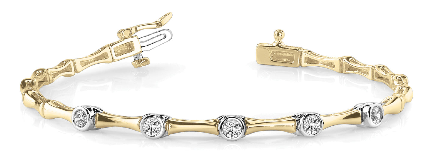 18K Yellow Gold 1ctw Diamond Fashion Bracelet