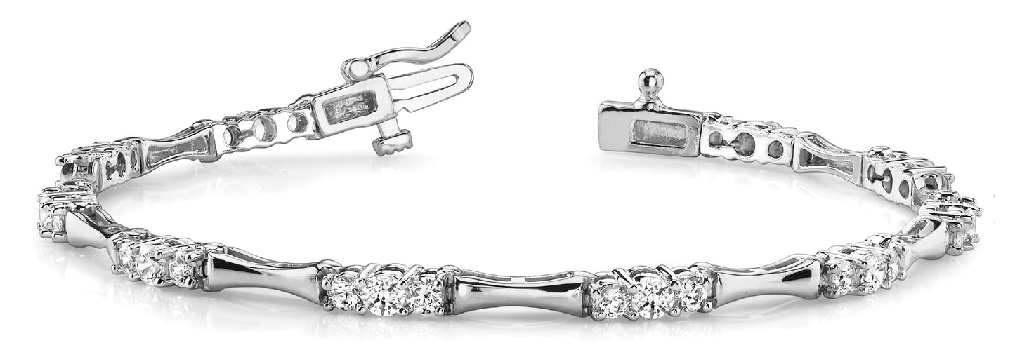 Multi-Diamond Gold Fashion Bracelet