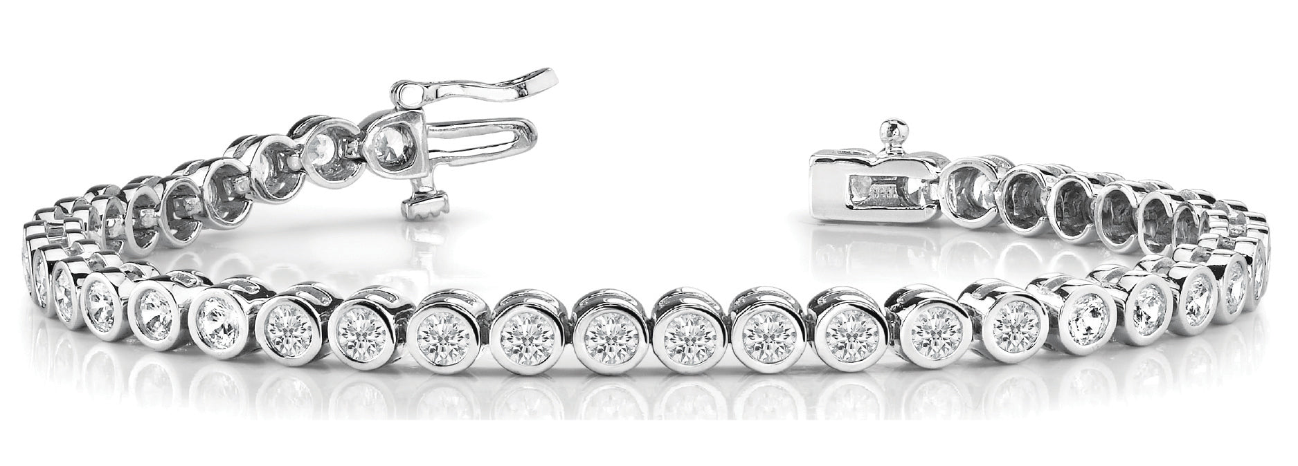 Diamond In-Line Bezel Tennis Bracelet