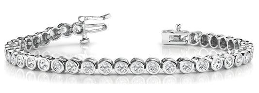 Round Diamond In-Line Tennis Bracelet