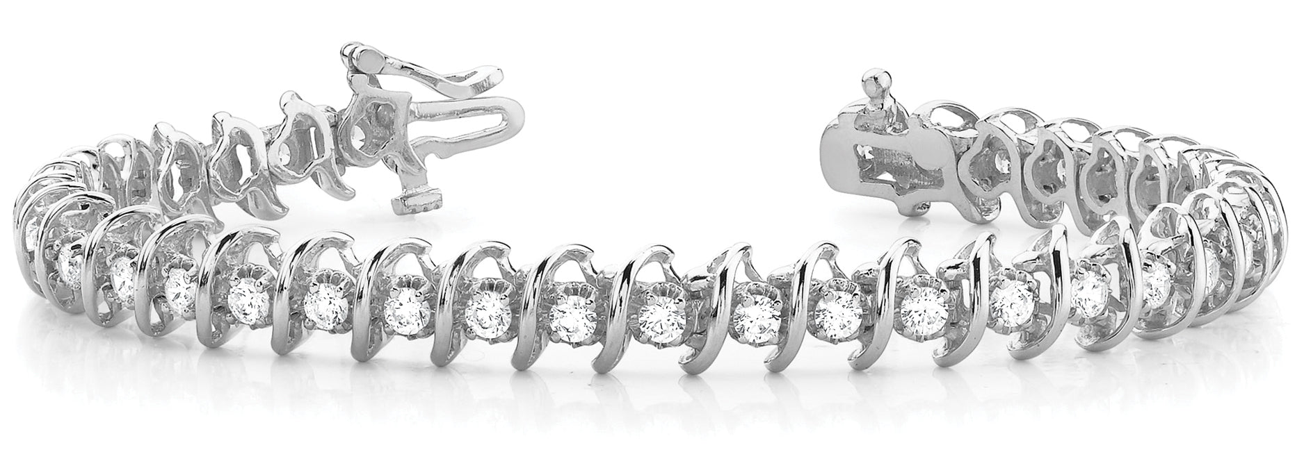Diamond Accent S Link Bracelet