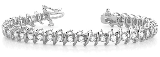 Diamond Accent S Link Bracelet