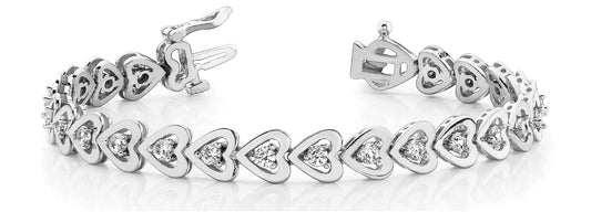 Diamond Heart Line Bracelet