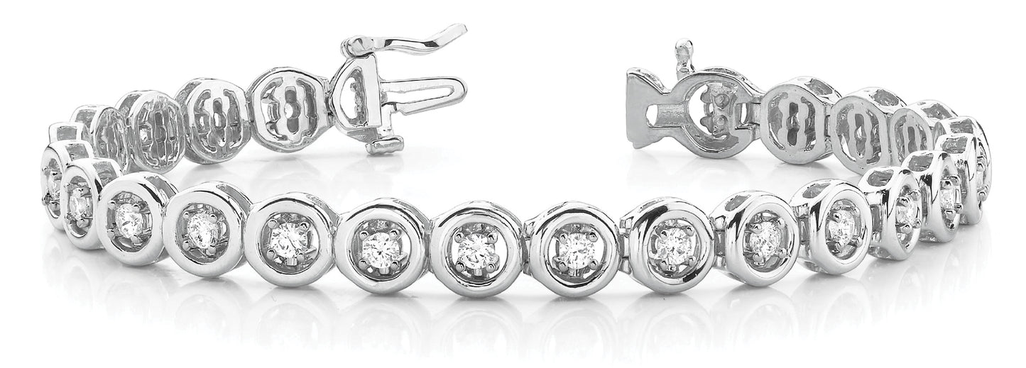 22 Diamond Line Prong Set Bracelet