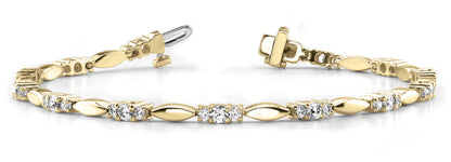 18K Yellow Gold 2 CT Diamond Fashion Bracelet