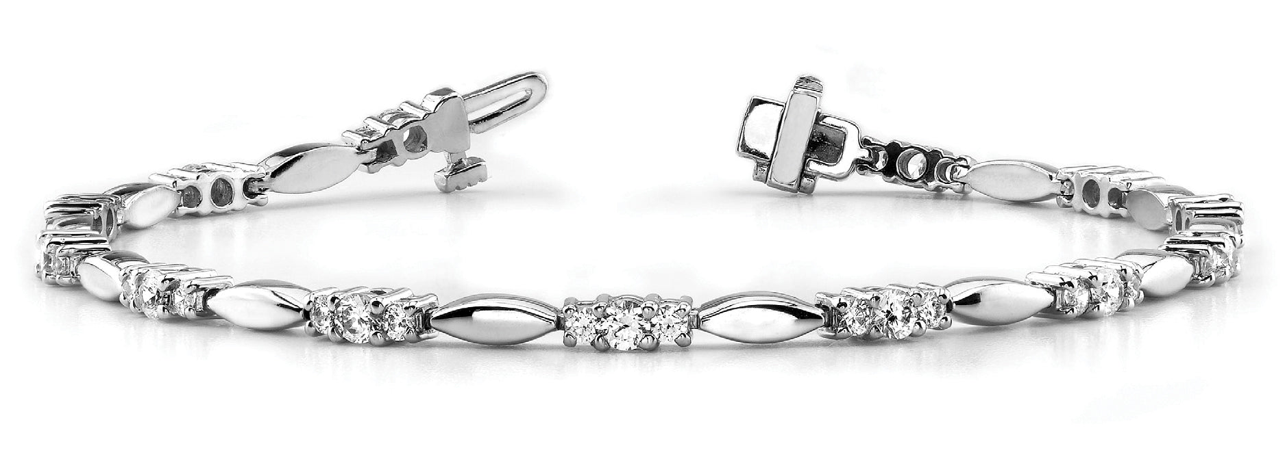 Multi-Diamond Gold Fashion Bracelet