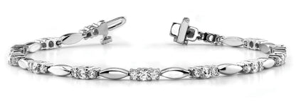 Multi-Diamond Gold Fashion Bracelet