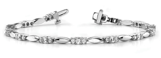 Multi-Diamond Gold Fashion Bracelet