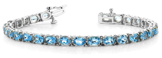 Multi-Metal Diamond Oval Bracelet