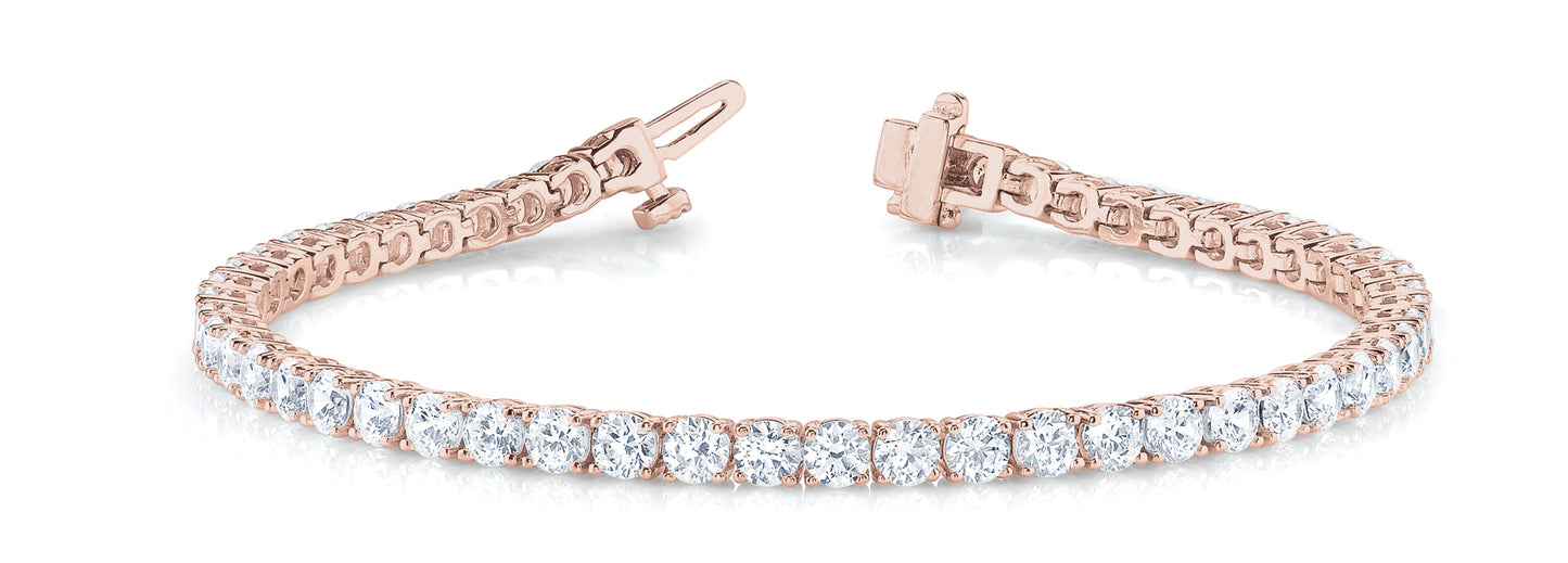 18K Rose Gold 7 ct Diamond Fashion Bracelet