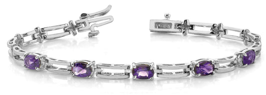 Oval Diamond 3-Stone Bracelet