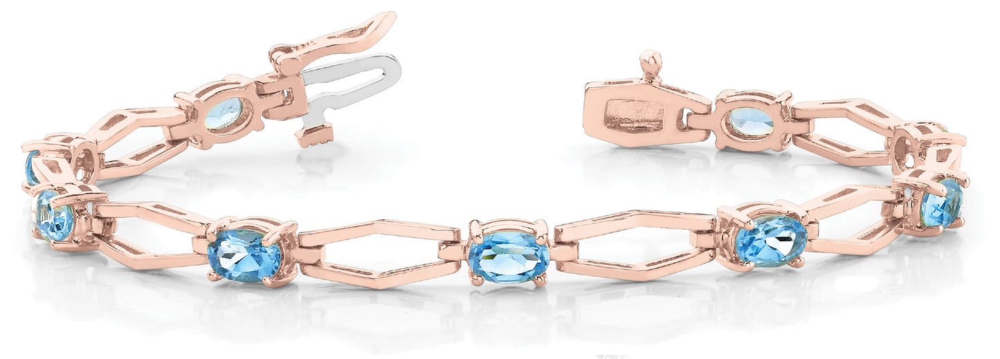 14K Rose Gold 10-Diamond Fashion Bracelet
