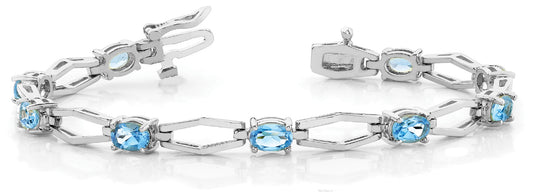 9 Oval Diamond Fashion Bracelet