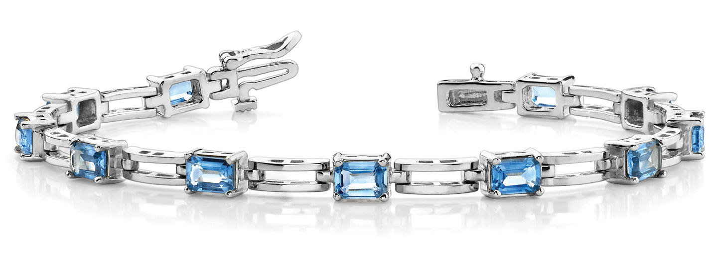 Multi-Diamond Emerald Cut Bracelet