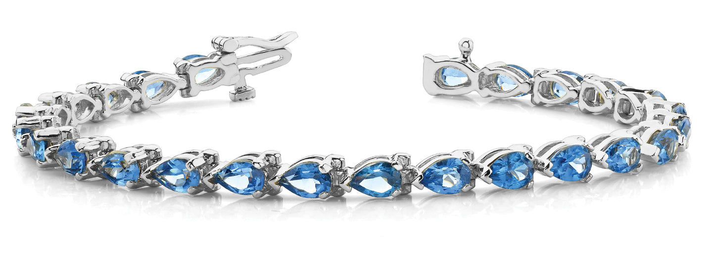 Diamond Pear Multi-Stone Bracelet