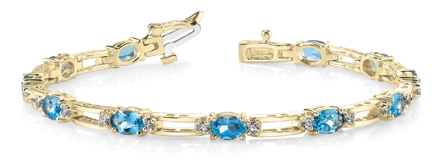18K Yellow Gold Multi-Diamond Fashion Bracelet