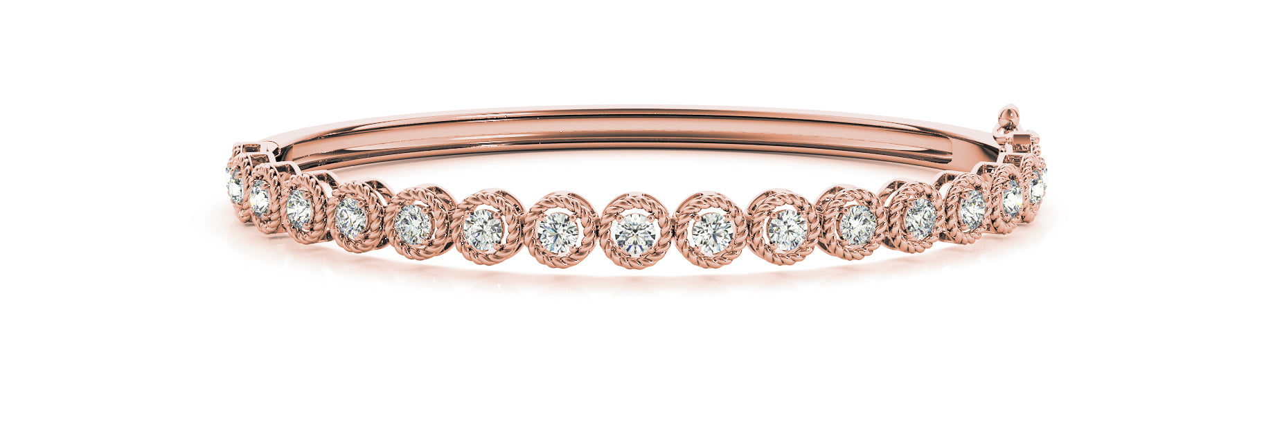 Rose Gold 2.70 CT Diamond Fashion Bangle
