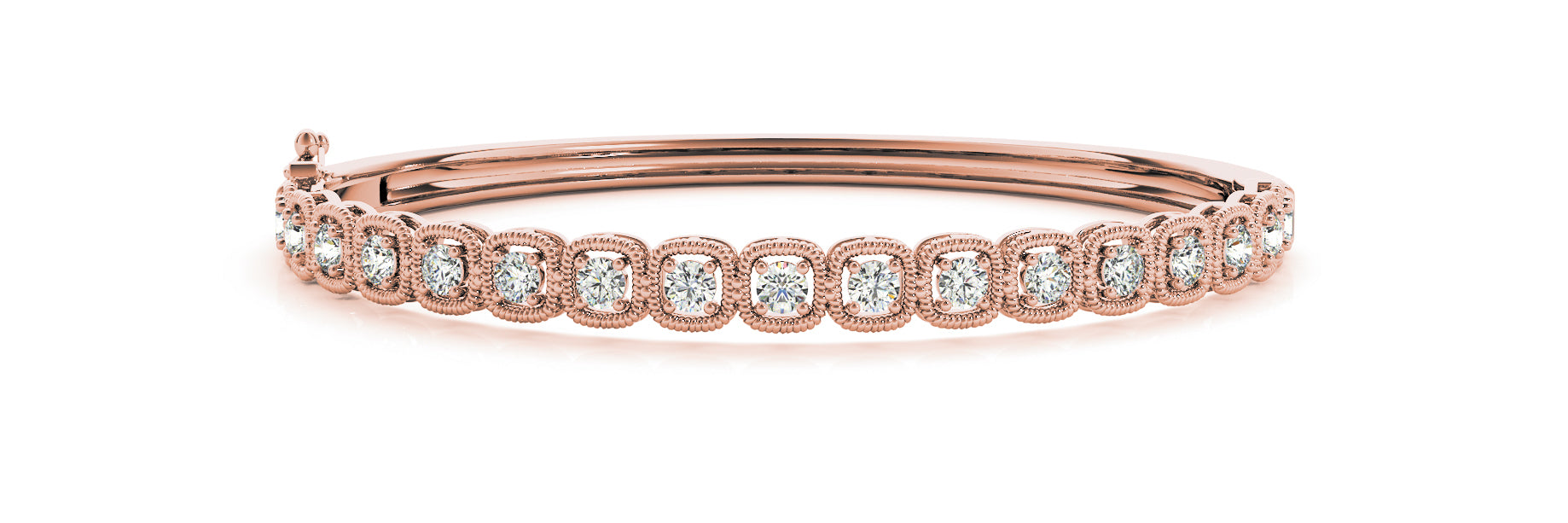 Rose Gold 2.25 CT Diamond Fashion Bangle