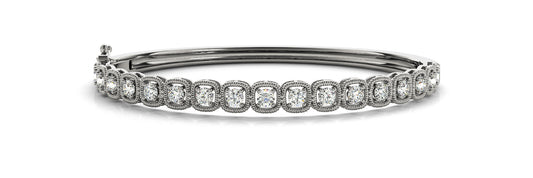 Diamond Round 16-Stone Bangle