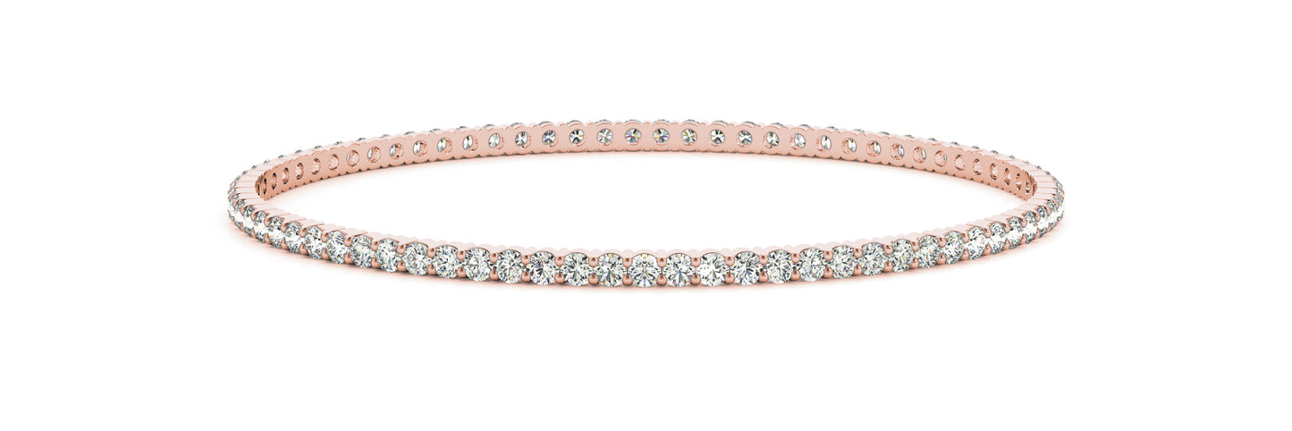 14K Rose Gold Round Diamond Fashion Bracelet