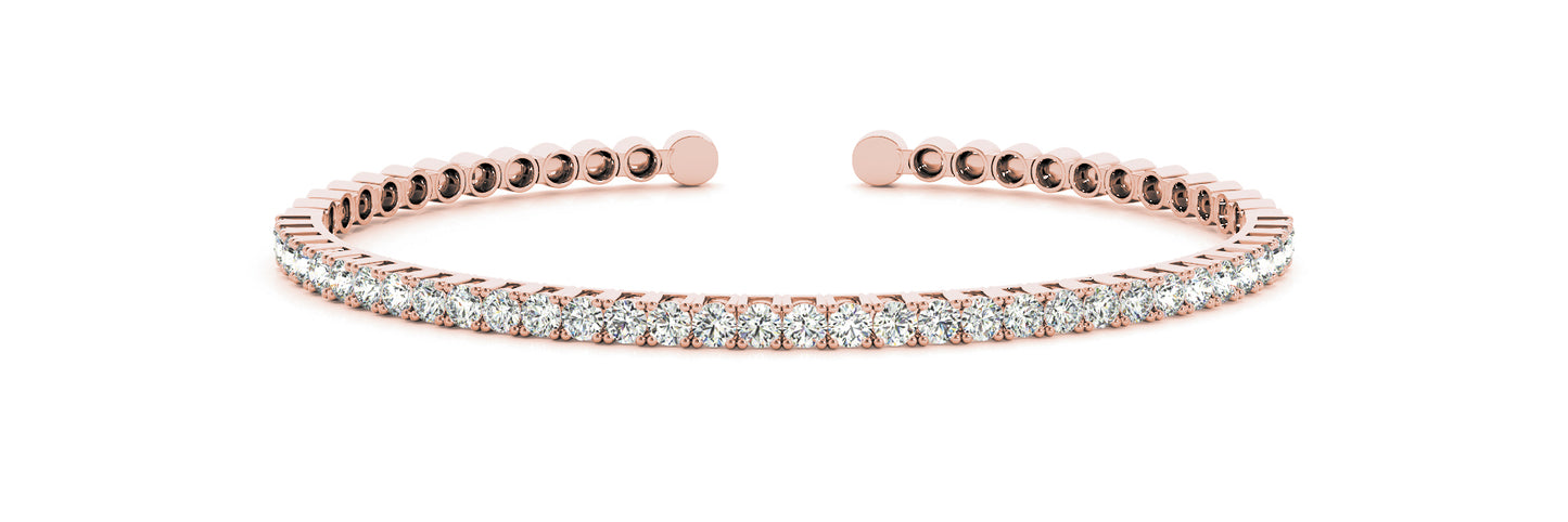 14K Rose Gold Diamond Fashion Bracelet