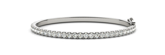 Multi-Diamond Traditional Gold Bangle