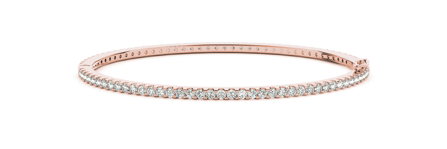 Rose Gold 7/8 ct Diamond Fashion Bangle Bracelet