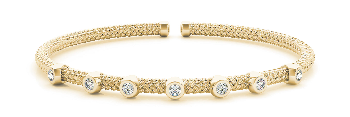 14K Yellow Gold Diamond Fashion Bracelet