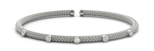 Diamond Italian Gold Bangle