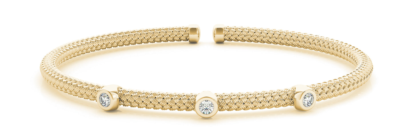 18K Yellow Gold Diamond Fashion Bracelet
