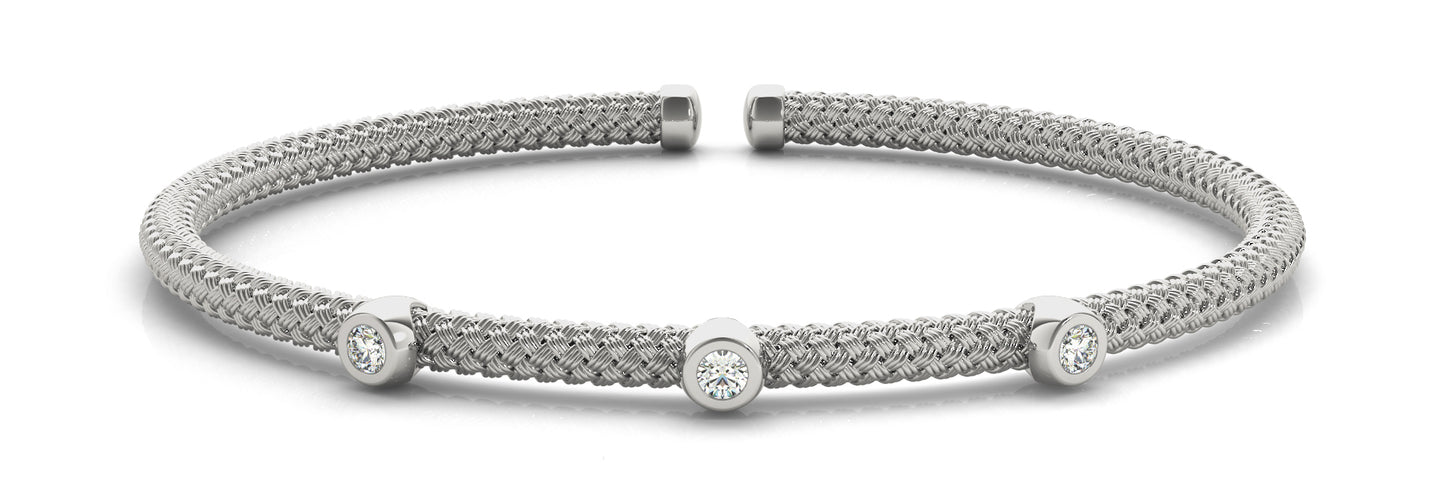 Diamond Italian Gold Bangle