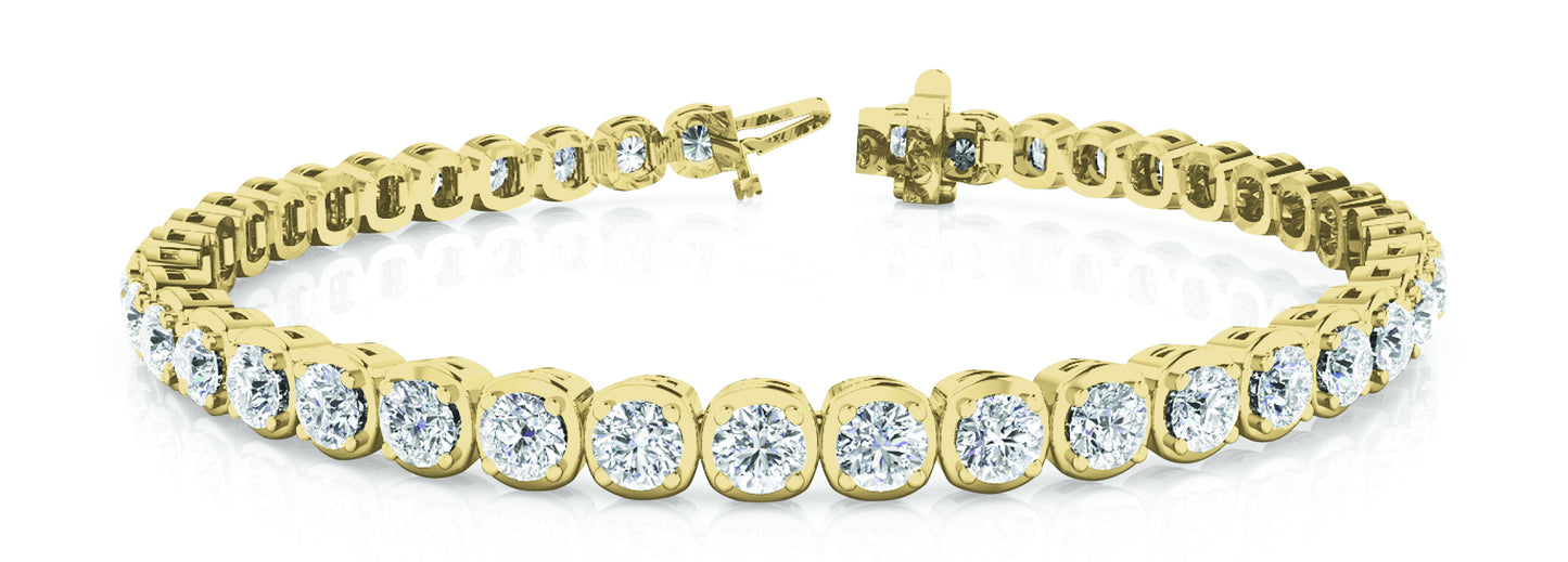 18K Yellow Gold 5.94 CT Diamond Tennis Bracelet