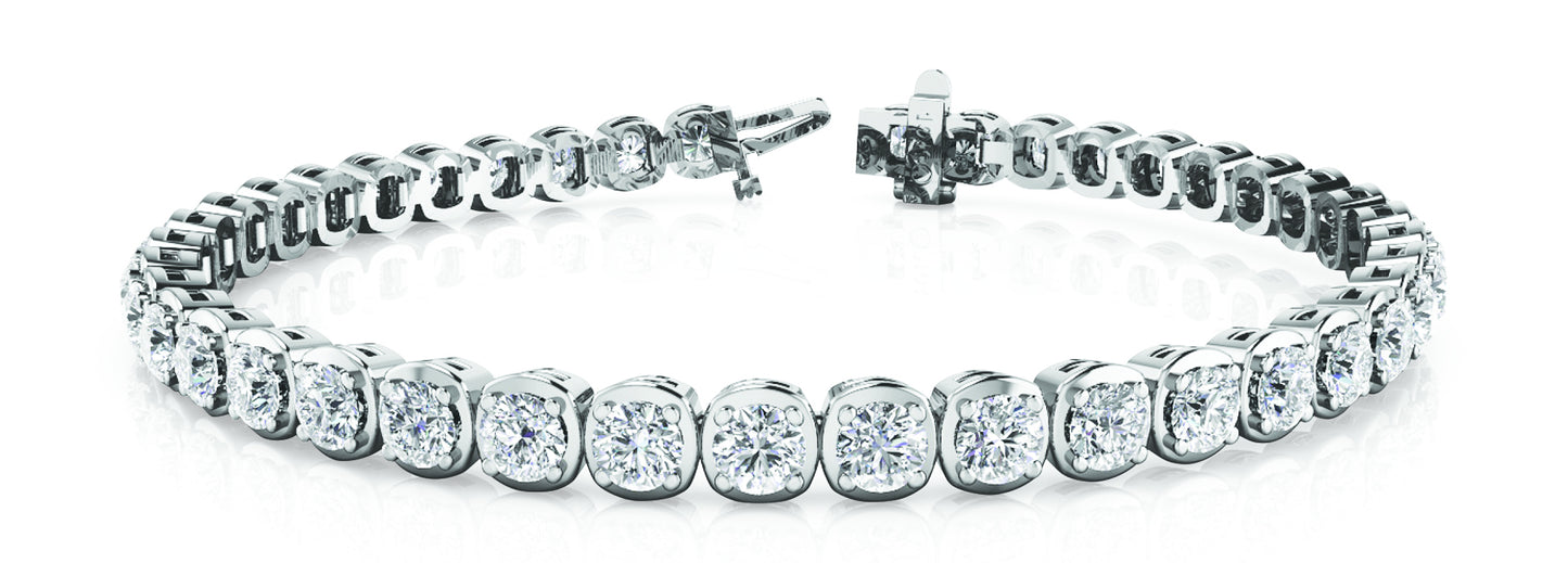 4-Prong Round Diamond Tennis Bracelet