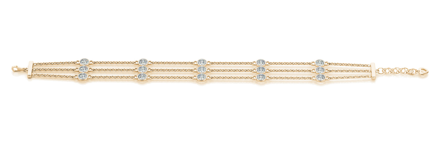 18K Yellow Gold Diamond Fashion Bracelet