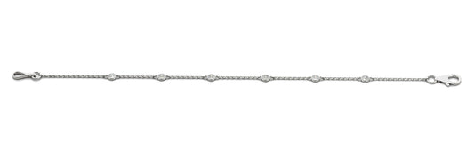 6-Diamond Row Chain Link Bracelet