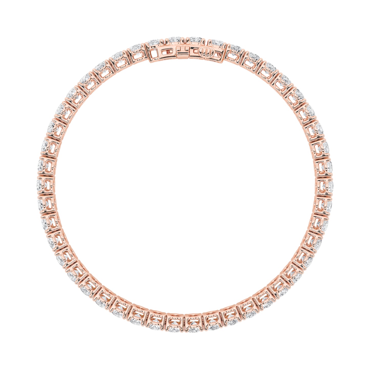 9Cttw Oval Shaped Lab Grown Diamond (F/VS) East West Line Bracelet in 14K Gold