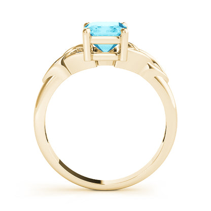 18K Yellow Gold Emerald Diamond Ring