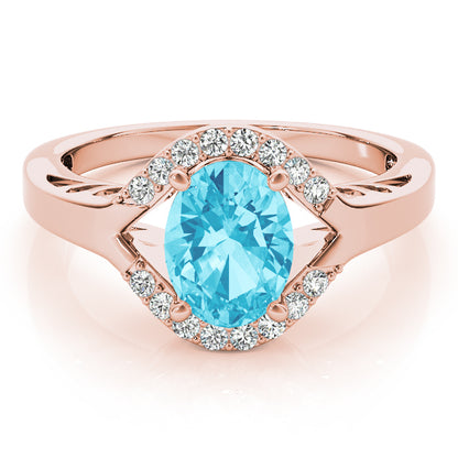 14K Rose Gold Multi-Diamond Fashion Ring