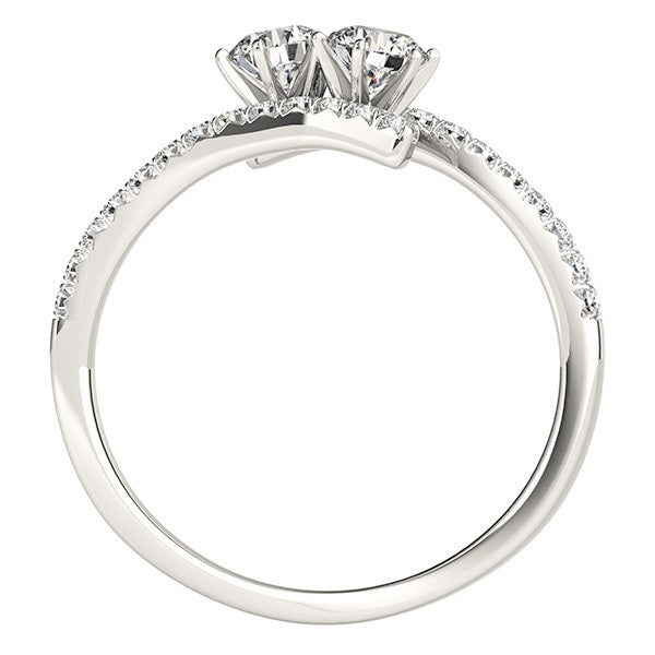 Multi-Diamond Two Stone Statement Ring