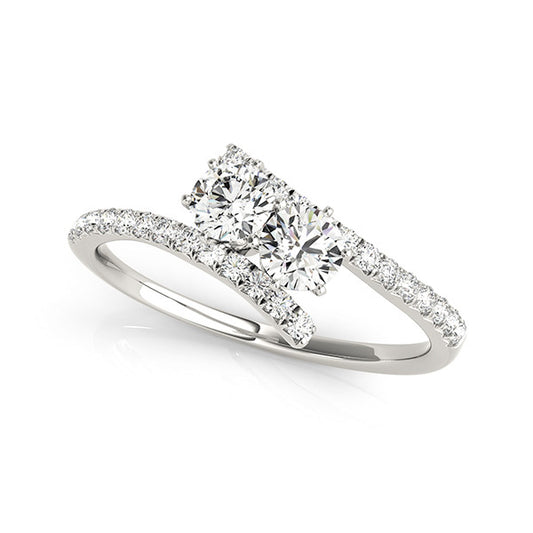 Multi-Diamond Two Stone Statement Ring