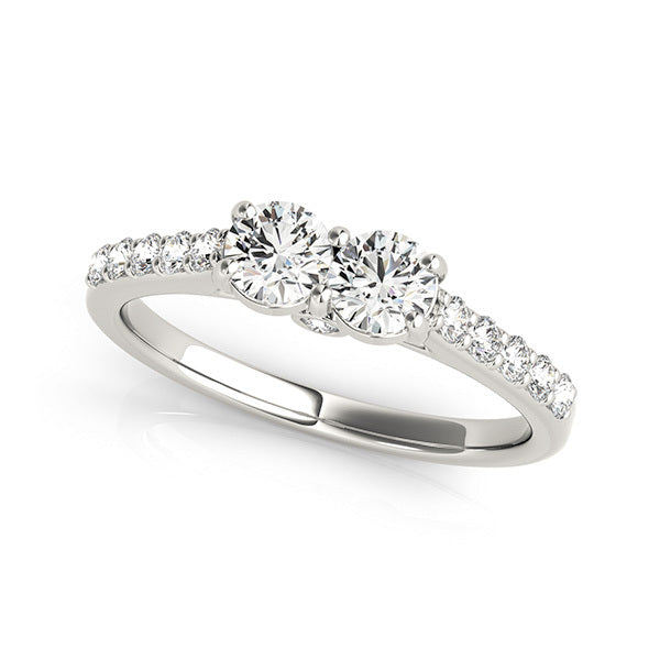 Round Diamond Two Stone Ring