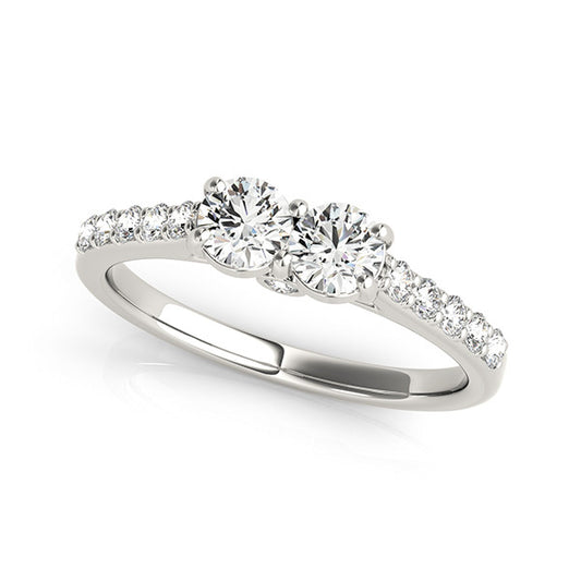 Round Diamond Two Stone Ring