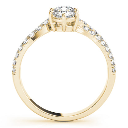 14K Yellow Gold Round Diamond Fashion Ring