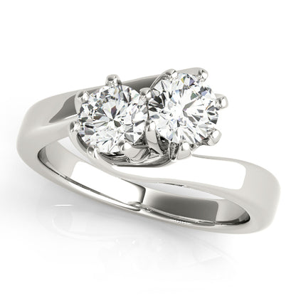 2 Carat Round Diamond Two Stone Ring