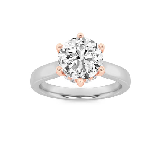 14K White Gold 2ct Lab Diamond Solitaire Ring