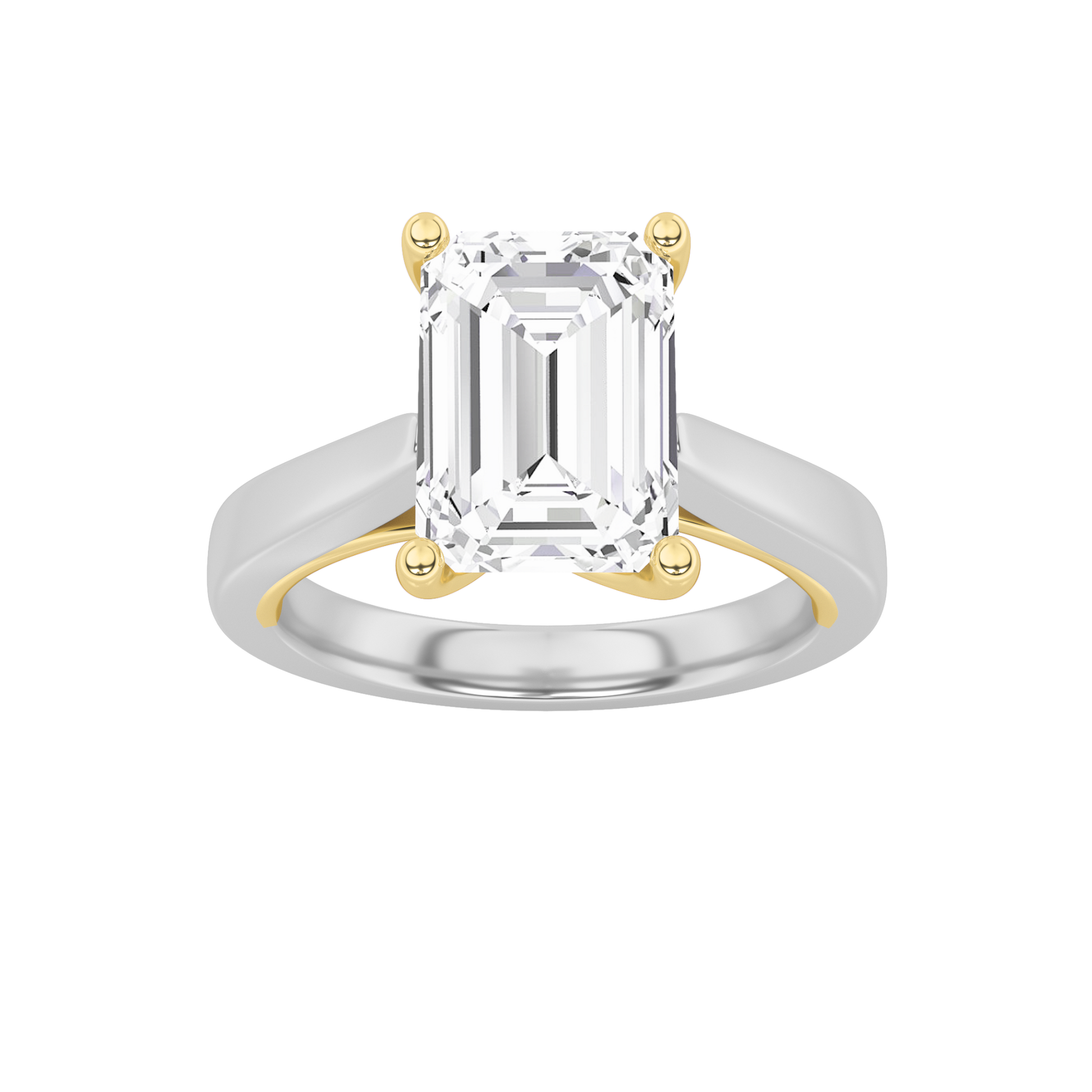 14K WY 2ct Lab Diamond Solitaire Engagement Ring