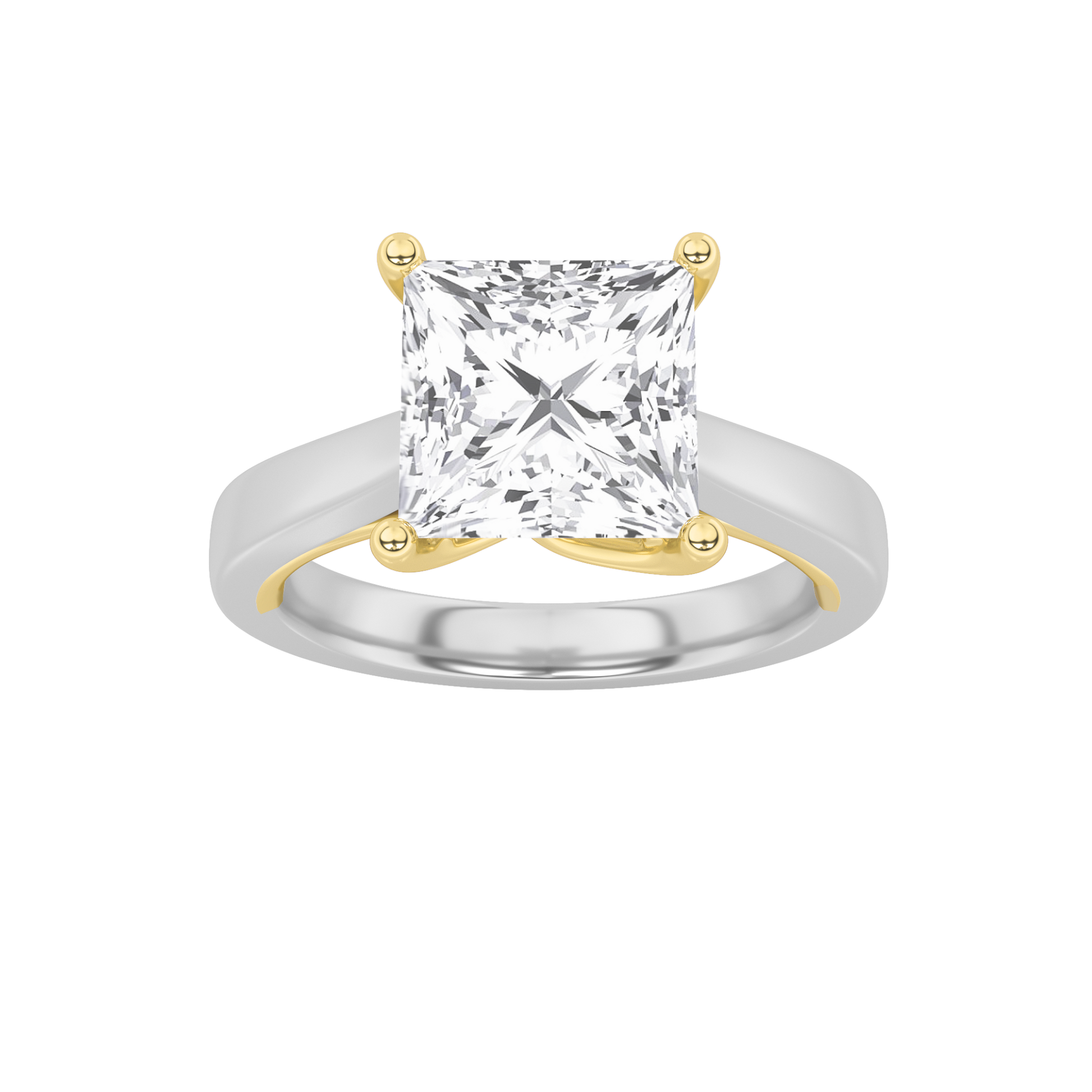 14K WY 2ct Lab Diamond Solitaire Engagement Ring