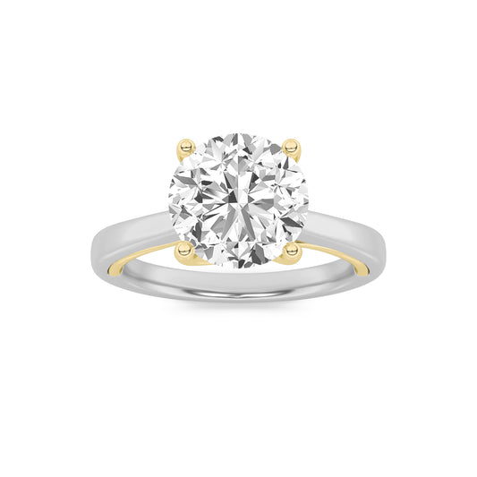 14K WY 1ct Lab Diamond Solitaire Engagement Ring