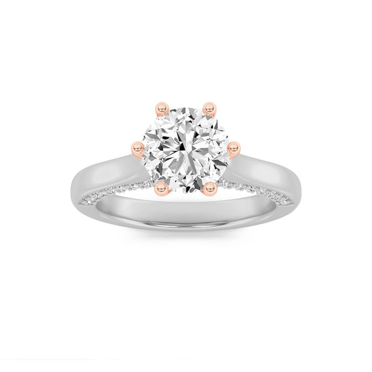 14K White Gold 1.3ct F+ Lab Diamond Solitaire Ring