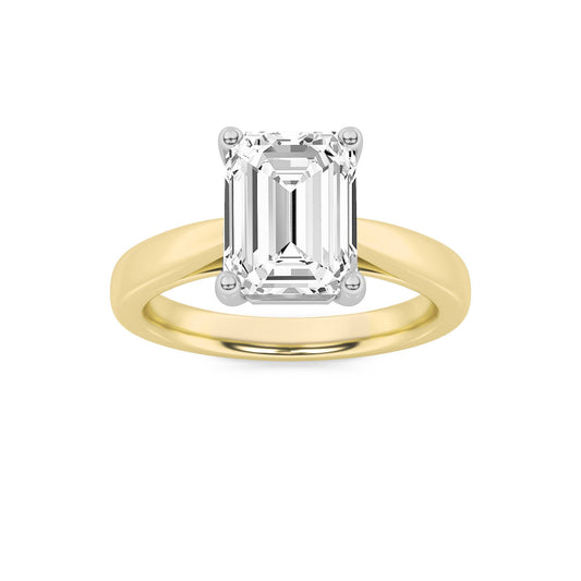 14K Yellow Gold 2ct Lab Diamond Solitaire Engagement Ring